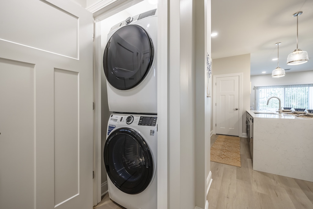 2 Bedroom 2 Bath Apartment with In-home washer and dryer showcasing efficient laundry appliances.